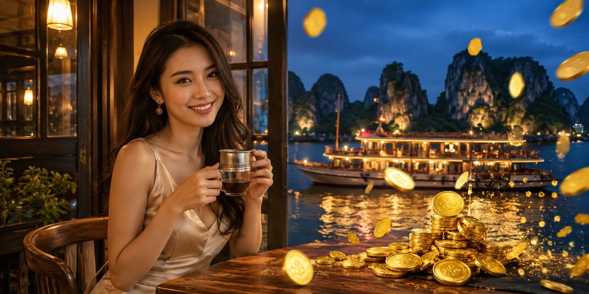 Người dùng Việt Nam nạp tiền và xem kèo bóng đá qua điện thoại bên vịnh Hạ Long